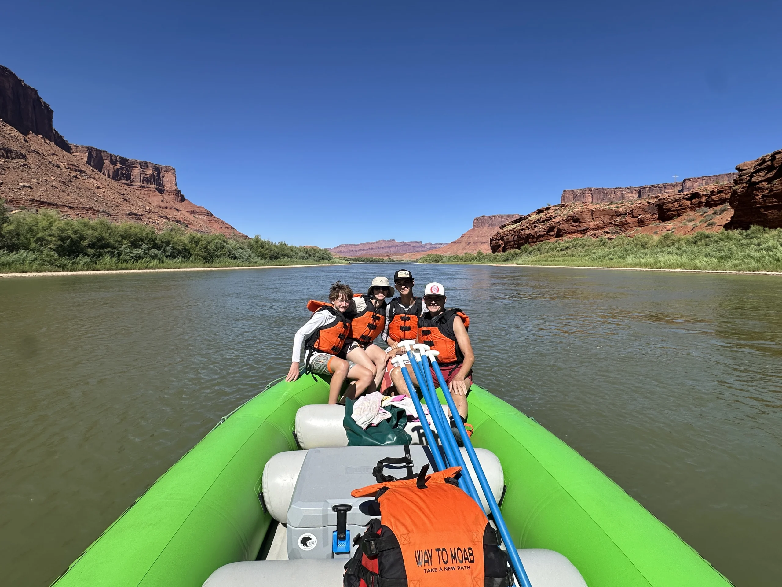 Family Rafting Family on a raft